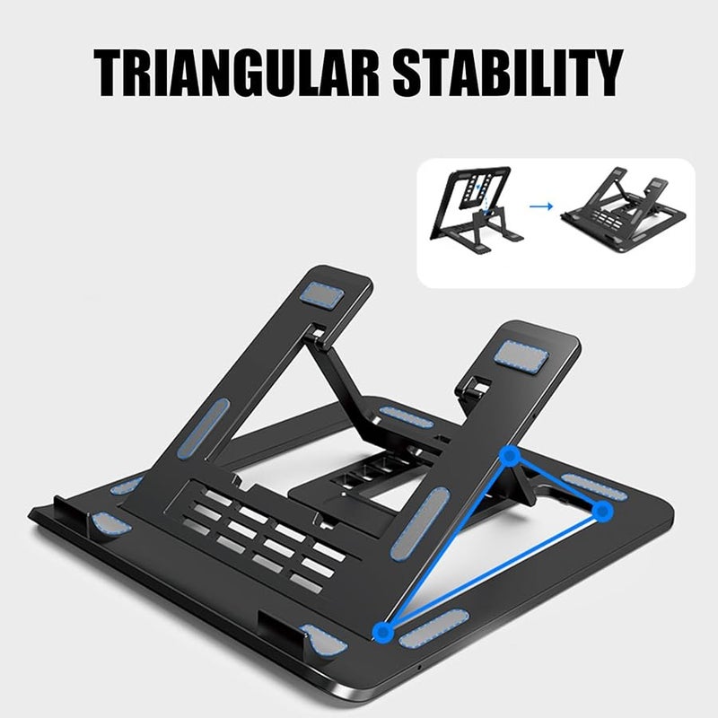 Adjustable Laptop Stand Foldable Bracket for Efficient Cooling Stable Height Ergonomic Design - Image 5